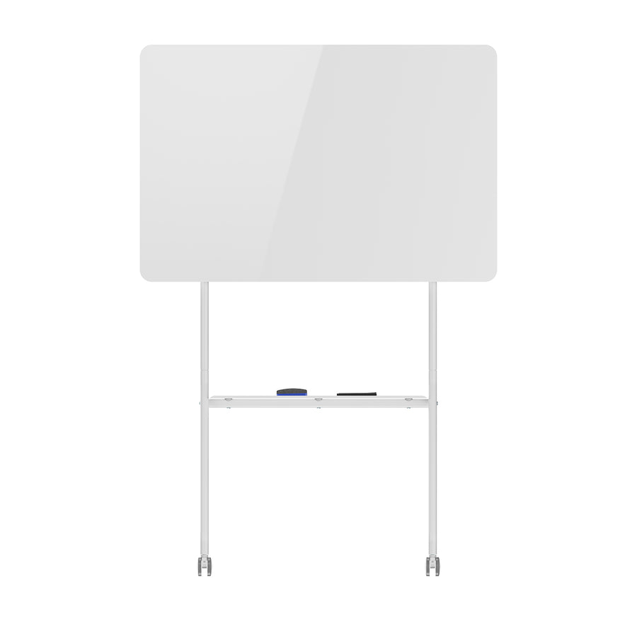 Ergo Office mobil skrivtavla, horisontell, vit, enkelsidig, med hylla, tavlans mått 1190x790mm, ER-306