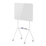 Ergo Office mobil skrivtavla, horisontell, vit, enkelsidig, med hylla, tavlans mått 1190x790mm, ER-306
