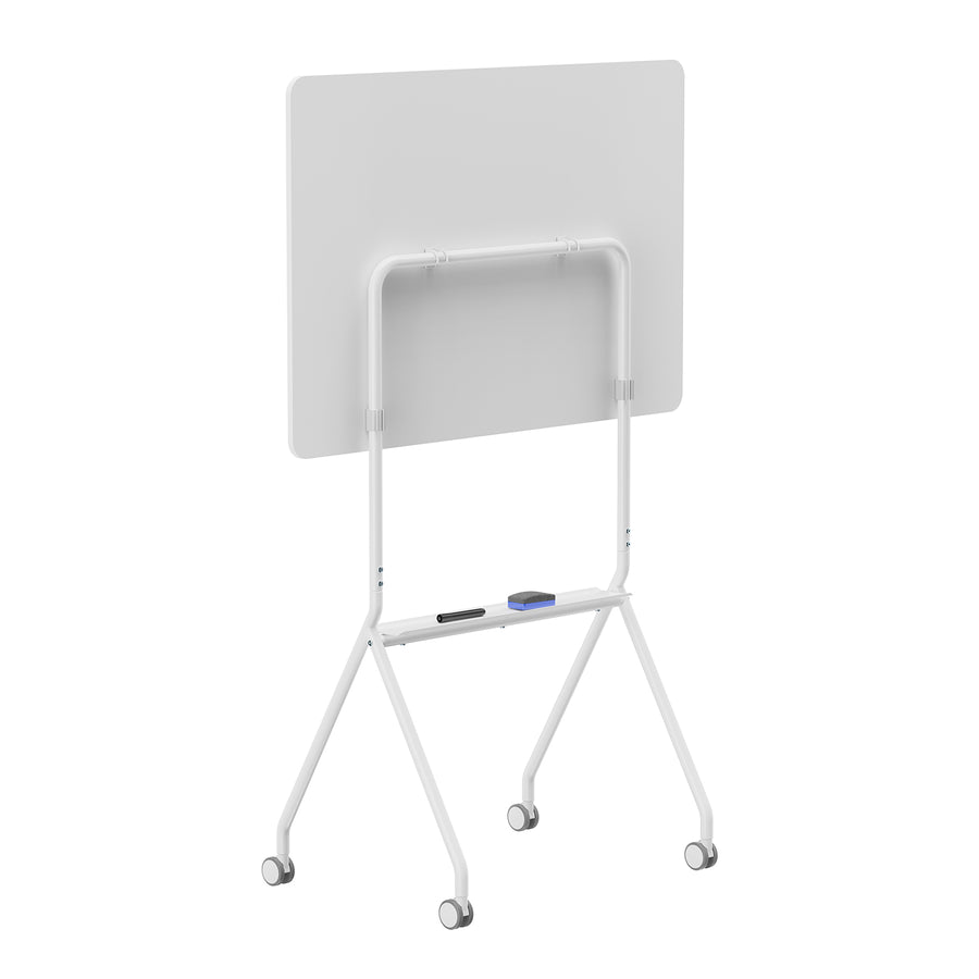 Ergo Office mobil skrivtavla, horisontell, vit, enkelsidig, med hylla, tavlans mått 1190x790mm, ER-306