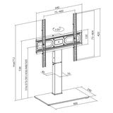 Universal TV-stativ Maclean, för RTV-skåp, stativ, max. 40kg, max. VESA 400x400, höjd- och vinkeljustering, för TV-apparater 32-65", MC-1240