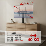 Universal TV-stativ Maclean, för RTV-skåp, stativ, max. 40kg, max. VESA 400x400, höjd- och vinkeljustering, för TV-apparater 32-65", MC-1240