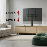 Universal TV-stativ Maclean, för RTV-skåp, stativ, max. 40kg, max. VESA 400x400, höjd- och vinkeljustering, för TV-apparater 32-65", MC-1240