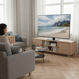 Universal TV-stativ Maclean, för RTV-skåp, stativ, max. 40kg, max. VESA 400x400, höjd- och vinkeljustering, för TV-apparater 32-65", MC-1240