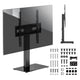 Universal TV-stativ Maclean, för RTV-skåp, stativ, max. 40kg, max. VESA 400x400, höjd- och vinkeljustering, för TV-apparater 32-65", MC-1240