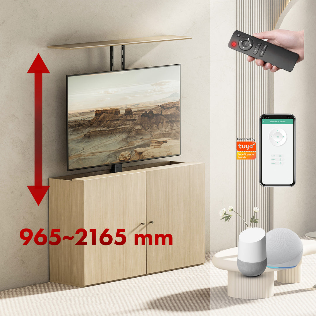 Elektriskt tak- och golvhandtag, utdragbar Maclean, 43''-88''', VESA 600x400, max 60kg, 100-240V AC,50/60Hz