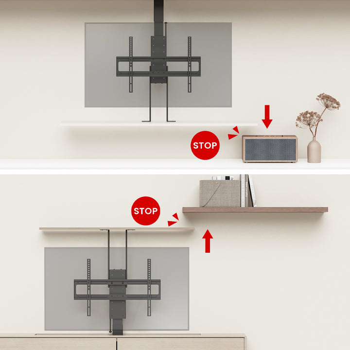 Elektriskt tak- och golvhandtag, utdragbar Maclean, 43''-88''', VESA 600x400, max 60kg, 100-240V AC,50/60Hz