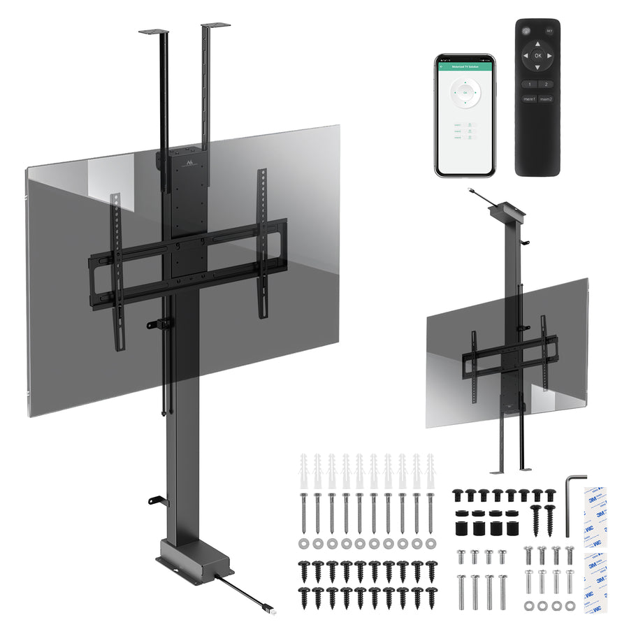 Elektriskt tak- och golvhandtag, utdragbar Maclean, 43''-88''', VESA 600x400, max 60kg, 100-240V AC,50/60Hz