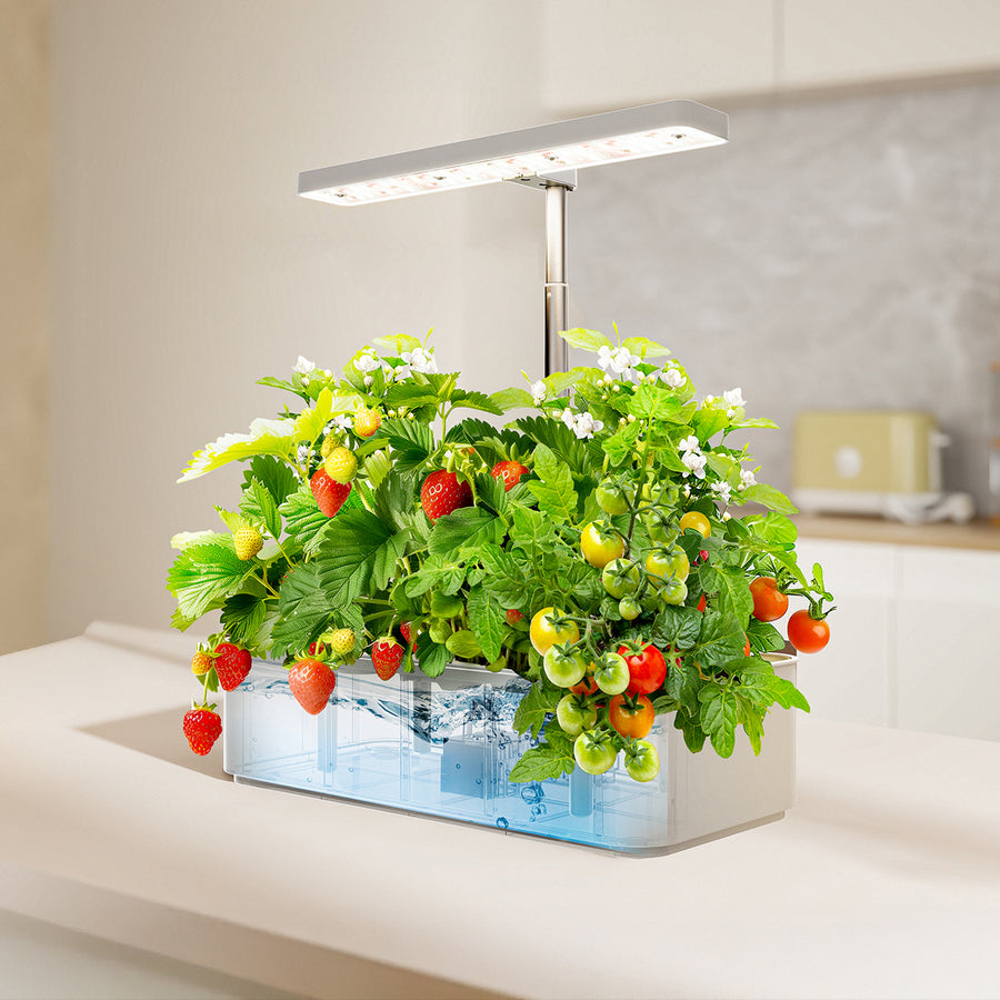 GreenBlue Intelligent odlingssystem för inomhusväxter, SMART kruka, 4L kapacitet, för 12 växter, fullspektrum LED, GB133
