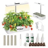 GreenBlue Intelligent odlingssystem för inomhusväxter, SMART kruka, 4L kapacitet, för 12 växter, fullspektrum LED, GB133