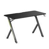 NanoRS gamingbord, svart, med hörlurs- och mugghållare, max. 75kg, mått 1200x600x750mm, RS101