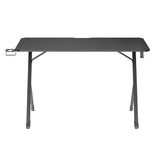 NanoRS gamingbord, svart, med hörlurs- och mugghållare, max. 75kg, mått 1200x600x750mm, RS101