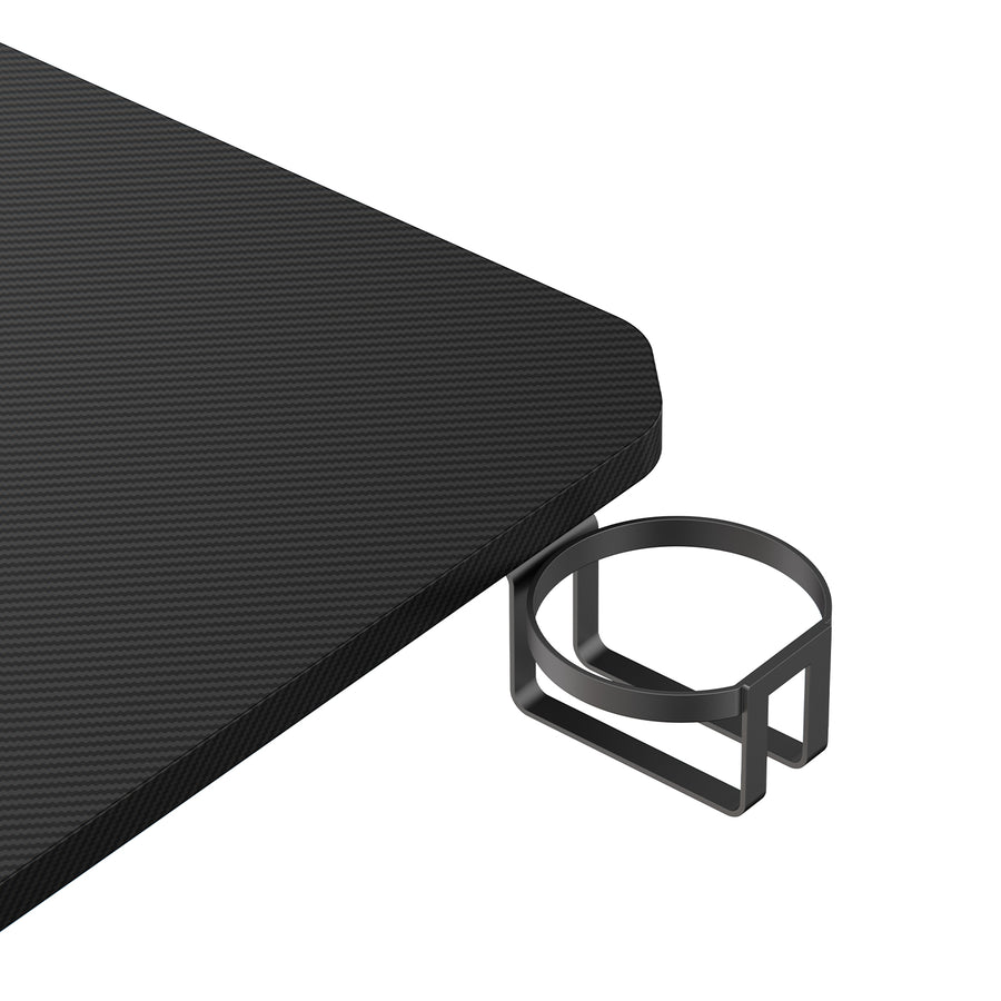 NanoRS gamingbord, svart, med hörlurs- och mugghållare, max. 75kg, mått 1200x600x750mm, RS101