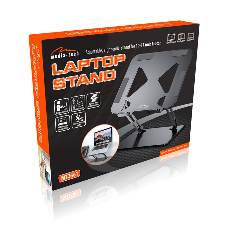 Justerbart, ergonomiskt laptop-stativ 10-17 tum LAPTOP-STÅND Media-Tech MT2661