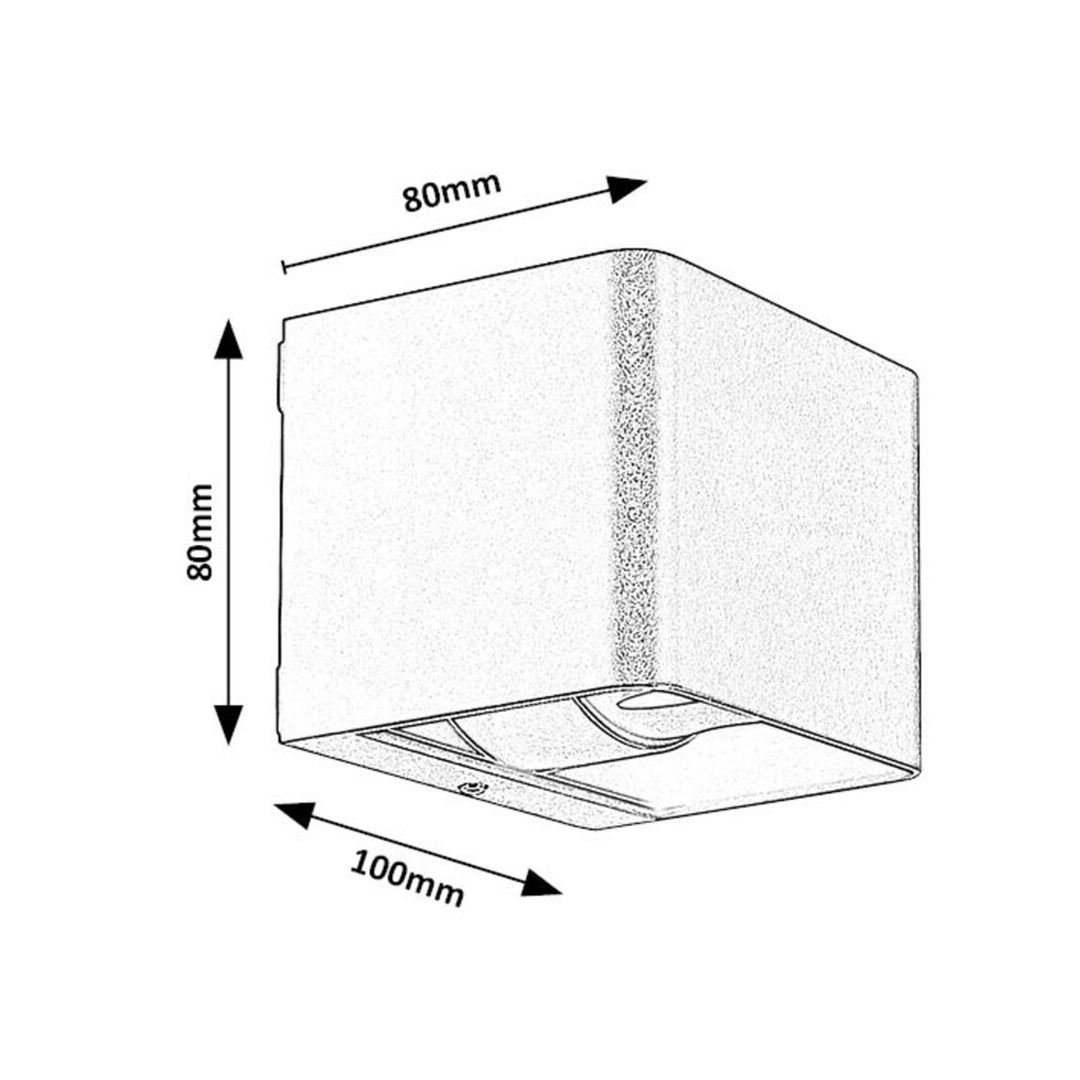 Rabalux Hallstatt 10W vägglampa för utomhusbruk IP54 brun