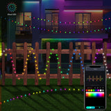 Rabalux utomhusbelysning, RGB LED-slinga, IP44, Wi-Fi, Bluetooth, Biri