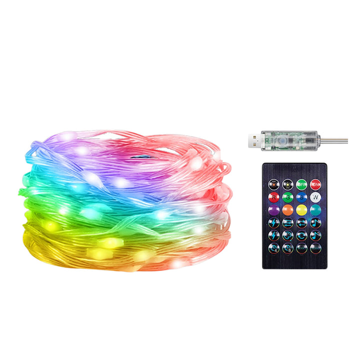 Rabalux utomhusbelysning, RGB LED-slinga, IP44, Wi-Fi, Bluetooth, Biri