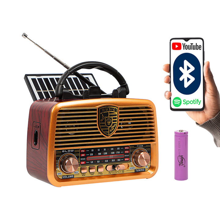 AM/FM BT BLOW RA10 bärbar solcellsradio