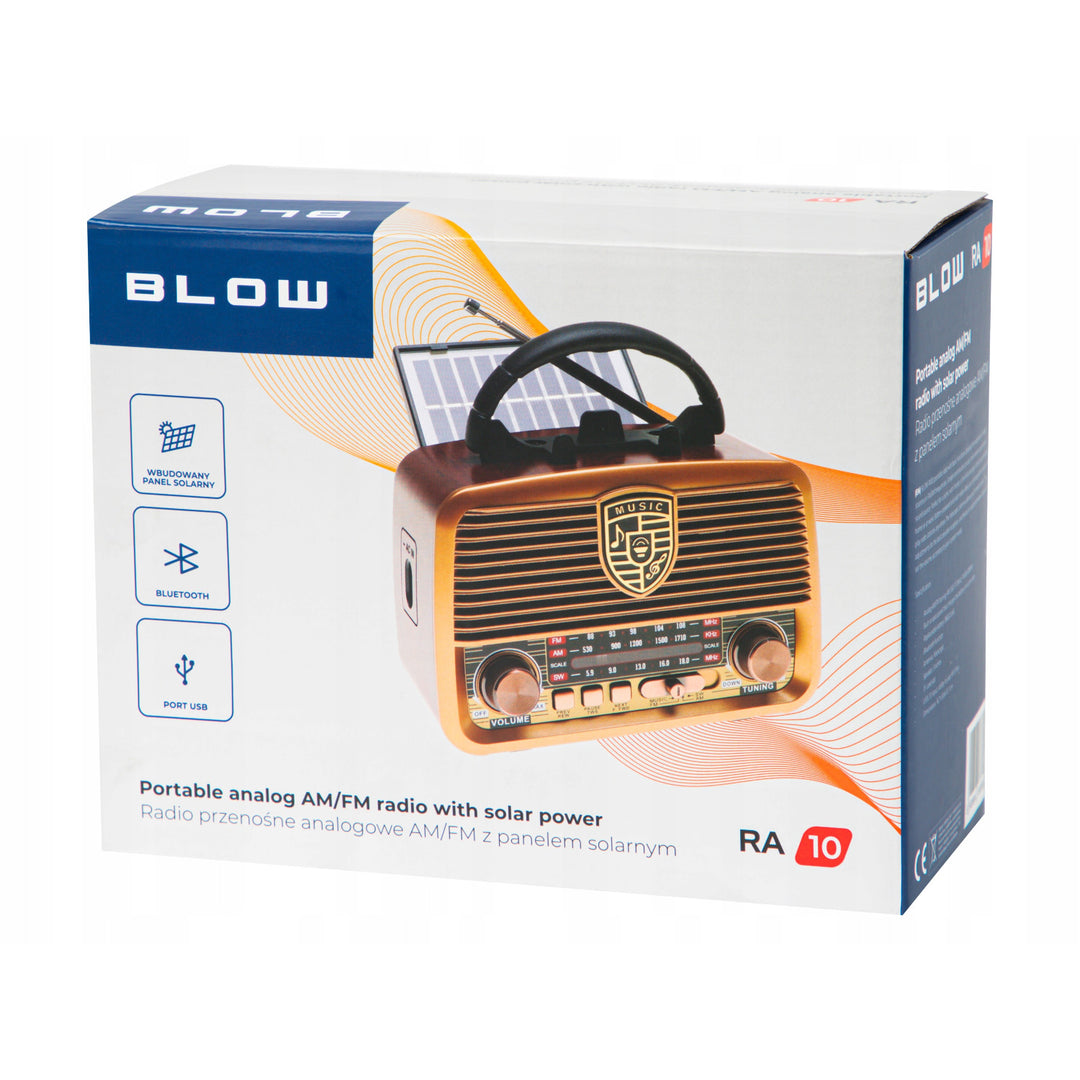 AM/FM BT BLOW RA10 bärbar solcellsradio