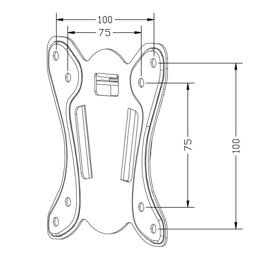 Maclean TV-fäste, max VESA 100x100, 13-27", 25kg, MC-715A + HDMI 2.0-kabel 4K 3D UHD 1,8m koppar 48 bit