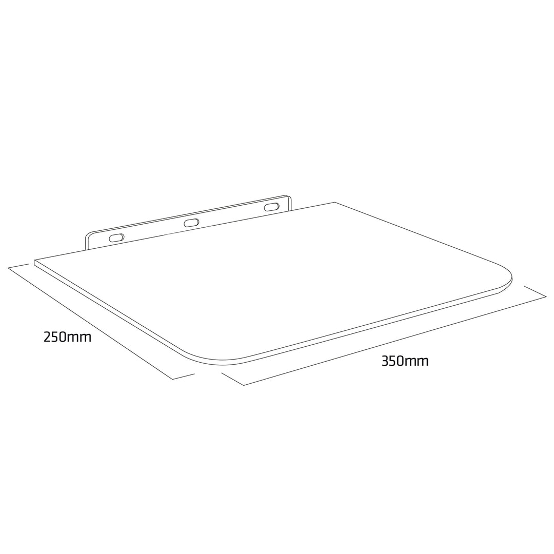 Maclean DVD-hylla, max. 10kg, glas, MC-738, 2 st