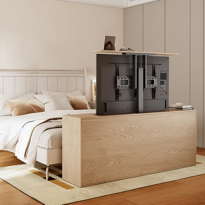 Elektriskt utdragbart fäste för Maclean, TUYA, 37''-80''', VESA 600x400, max 60kg, MC-866T + HDMI 2.0 4K 3D UHD 1.8m KABEL 48 bit