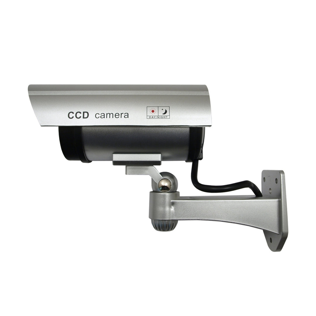 Dummy-kamera med blinkande LED IR1100 S IR utomhus, silver, 2 st