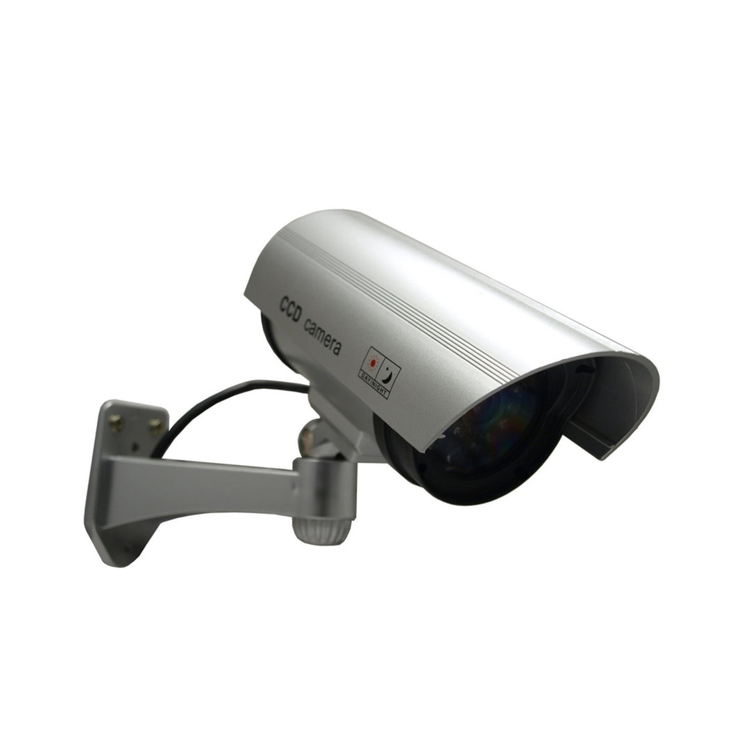 Dummy-kamera med blinkande LED IR1100 S IR utomhus, silver, 2 st
