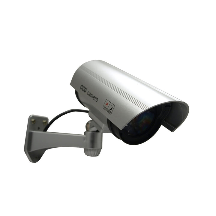 Dummy-kamera med blinkande LED IR1100 S IR utomhus, silver, 2 st