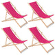 GreenBlue GB183 rosa bok klassisk fåtölj, 4 delar