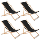 GreenBlue GB183 svart bok klassisk lounger, 4 delar