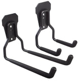 2x väggfäste stål garage krok