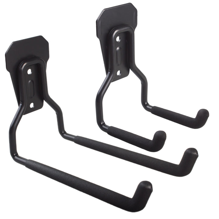 2x väggfäste stål garage krok