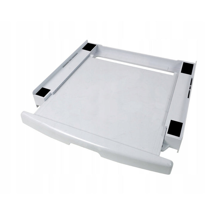 Universalanslutning för tvättmaskin och torktumlare, utdragbart hyllplan, 60 cm, vit, Scanpart