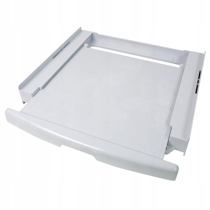 Universalanslutning för tvättmaskin och torktumlare, utdragbart hyllplan, 60 cm, vit, Scanpart