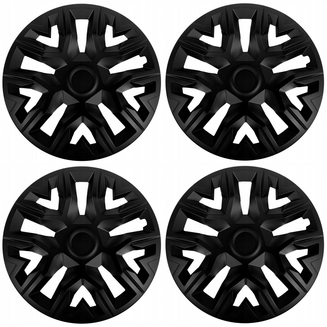 NRM The Best 15'' universal navkapslar matt svart 4 delar