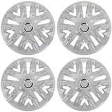 Universal navkapslar 14'' NRM Perfecto silverlackerade 4 st
