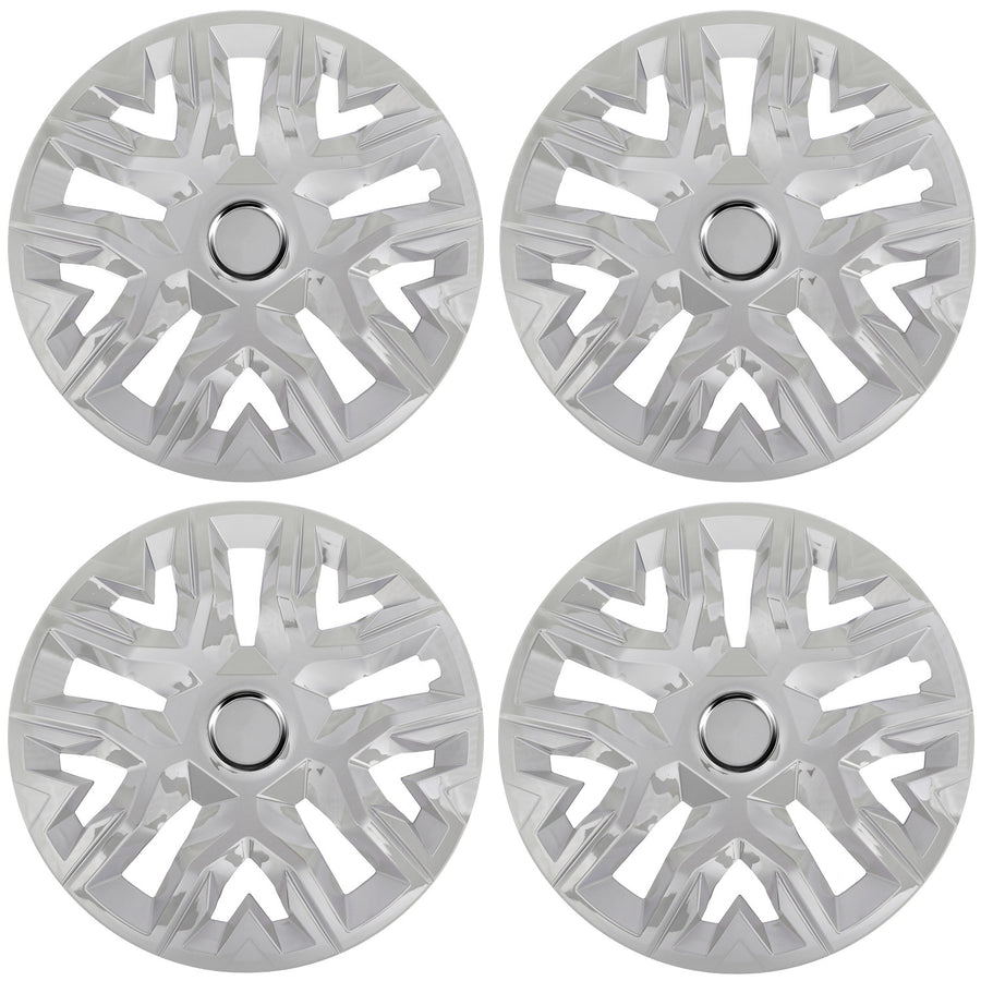 Universal navkapslar 14'' NRM Perfecto silverlackerade 4 st
