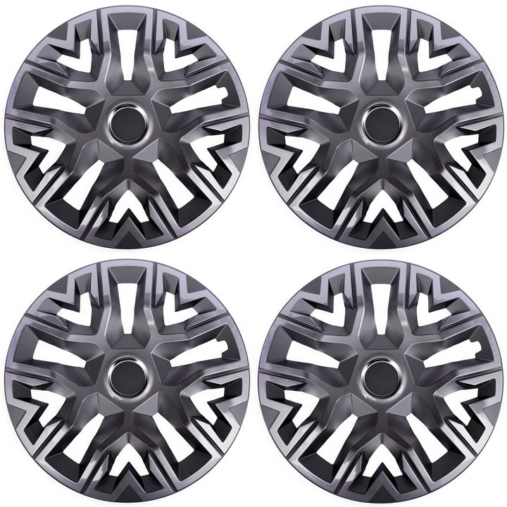 Universal navkapslar 14'' NRM Perfecto grafitlackerade 4 st