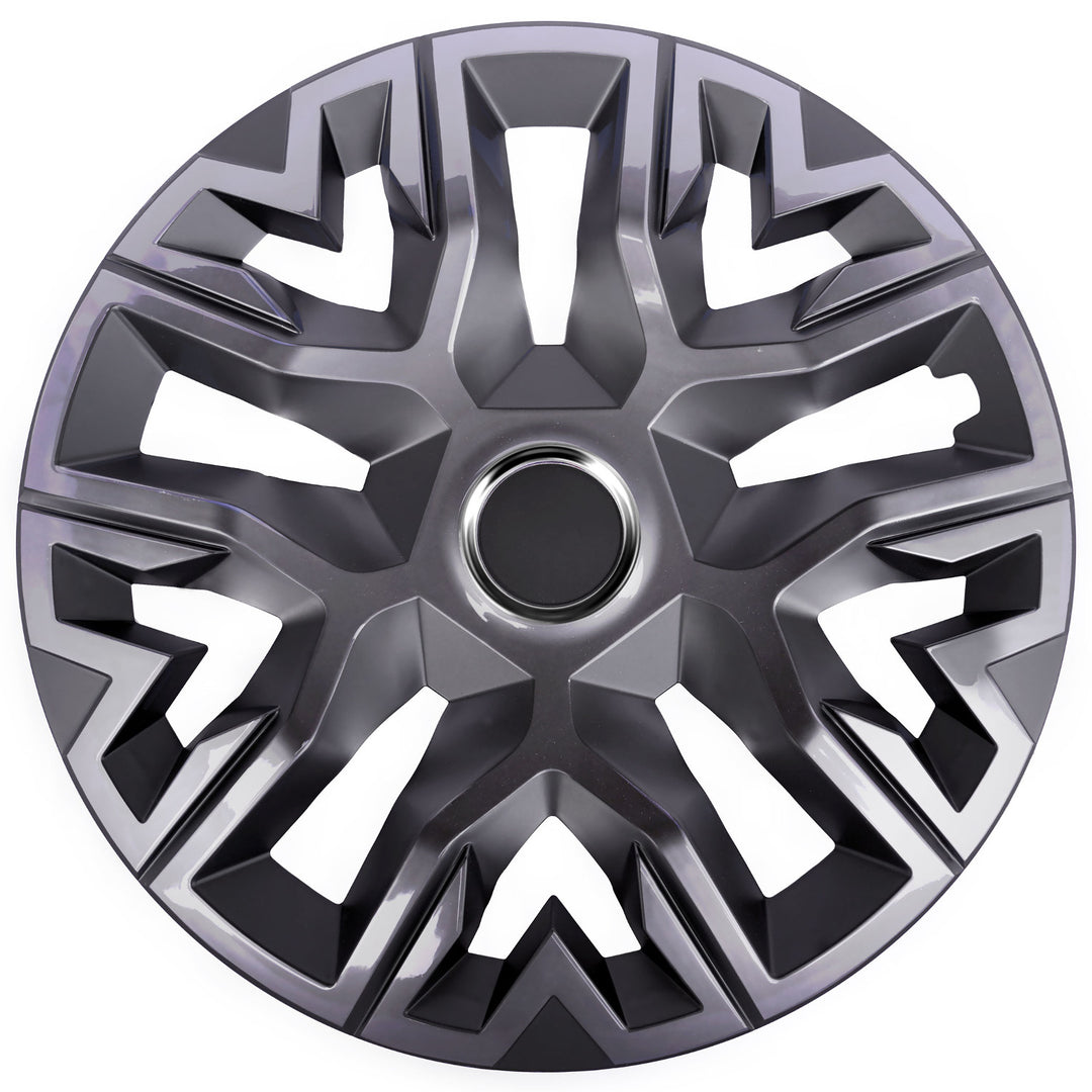 Universal navkapslar 14'' NRM Perfecto grafitlackerade 4 st