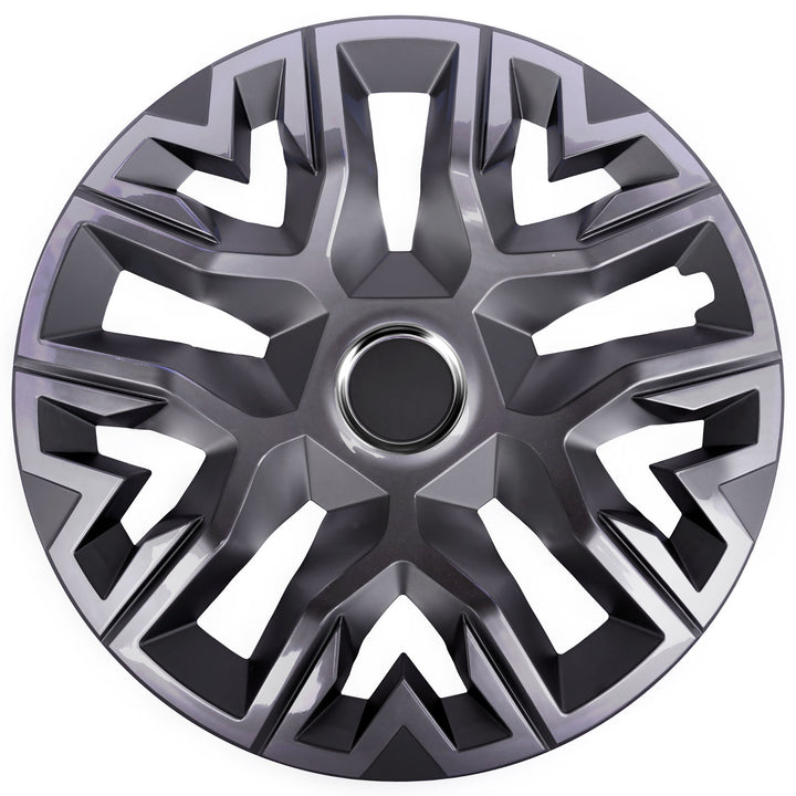 NRM Perfecto 15'' universal navkapslar grafitlackerade 4 st
