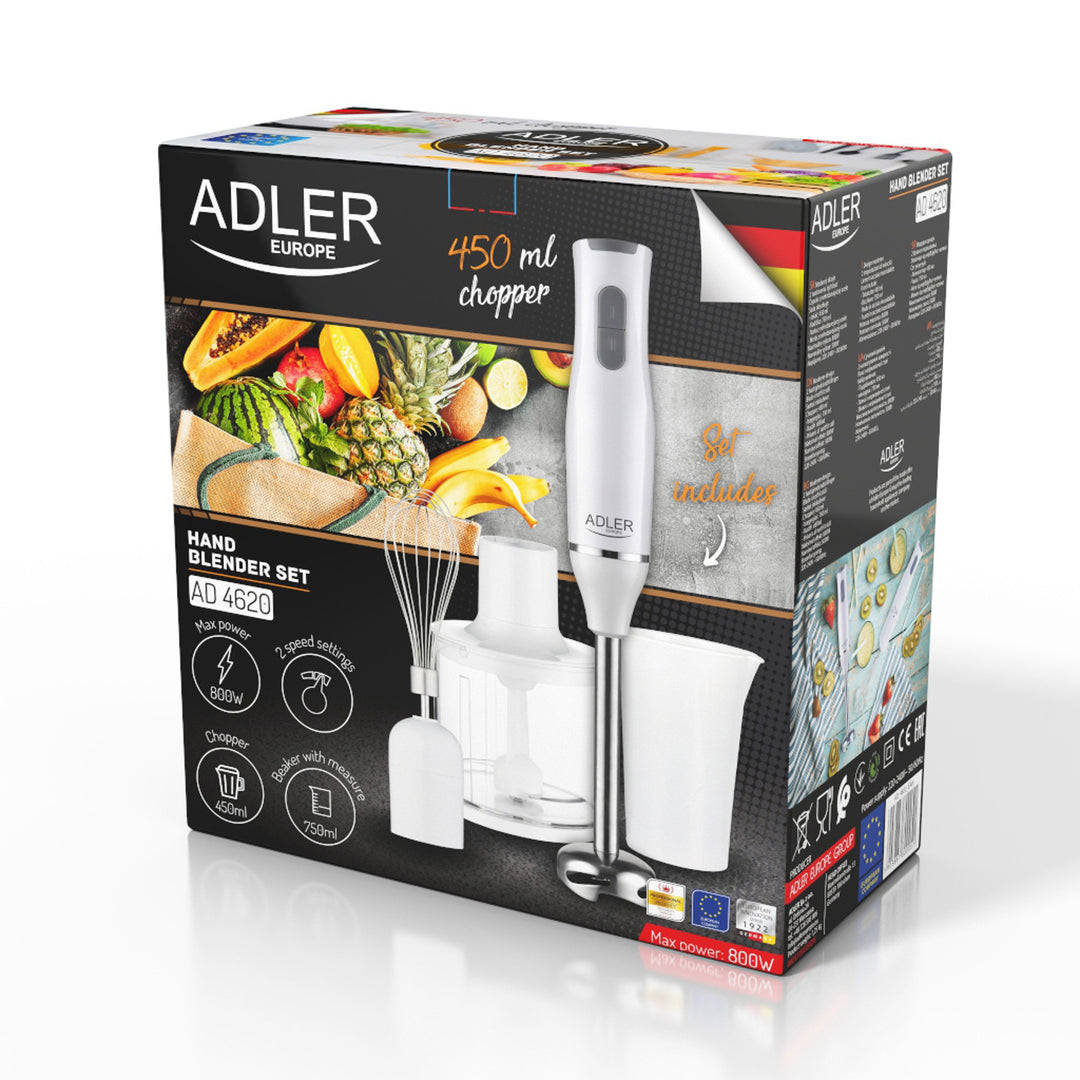 Stavmixer Adler, 2 hastigheter, vit, 800W, AD 4620