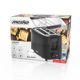 Mesko brödrost, 2 skivor brödrost, 900W, svart, MS 3220