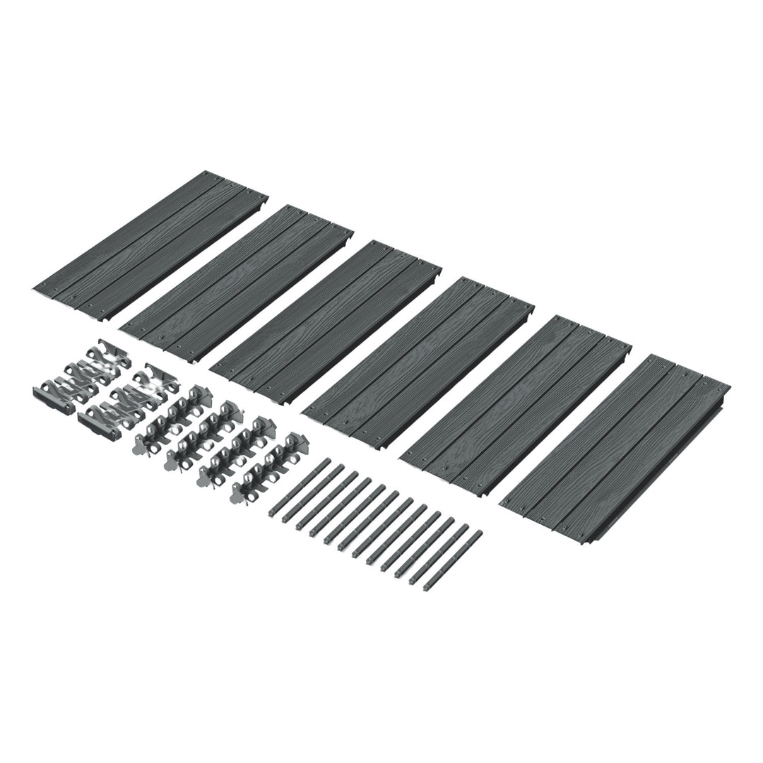 Prosperplast trädgårdssäng, 149cm, antracit, Bas Woody