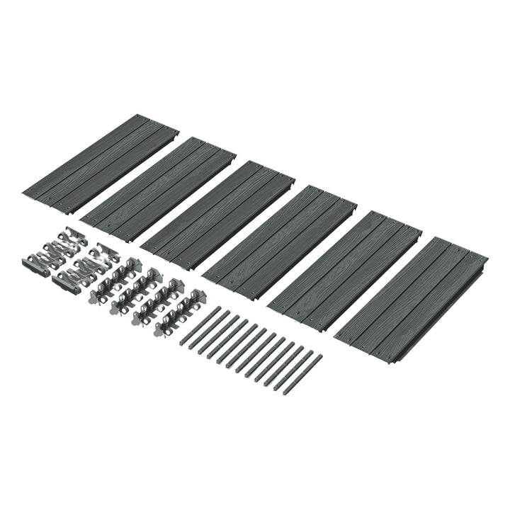 Prosperplast trädgårdssäng, 149cm, antracit, Bas Woody