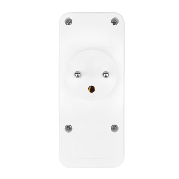 Strömuttag x3 + 4xUSB Maclean, 3-facks splitter, 2xUSB A, 2xUSB C PD 20W, 1x16A + 2x6A, MCE248 F/W