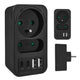 Maclean strömuttag x2 + 4xUSB, splitter med 2 uttag, 2xUSB A, 2xUSB C PD 20W, 1x16A + 1x6A, MCE249 F/B