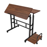 Maclean mobilt laptopbord skrivbord, svart, skiva 80x60cm, 50kg max, höjdjustering 67-115 cm, MC-124 B