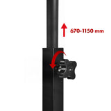 Maclean mobilt laptopbord skrivbord, svart, skiva 80x60cm, 50kg max, höjdjustering 67-115 cm, MC-124 B
