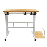 Mobilt laptopbord Maclean, vit, skiva 80x60cm, 50kg max, höjdjustering 67-115cm , MC-124 W