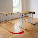 Mobilt laptopbord Maclean, vit, skiva 80x60cm, 50kg max, höjdjustering 67-115cm , MC-124 W